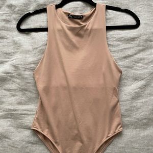 Zara peachy tan bodysuit